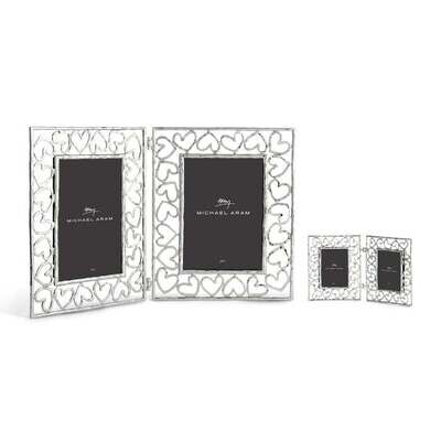 Heart Hinged Frame Silver