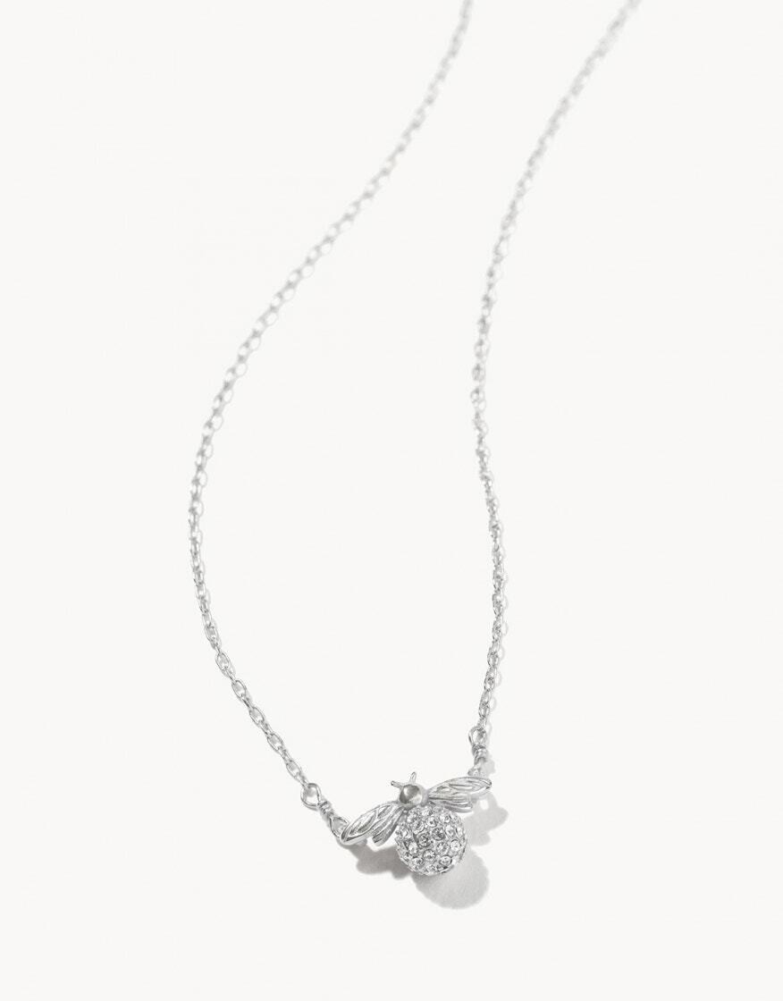 279078 Sparkly Bee Necklace SIL