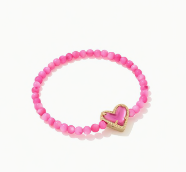 Beaded Ari Gold Bracelet in Pink