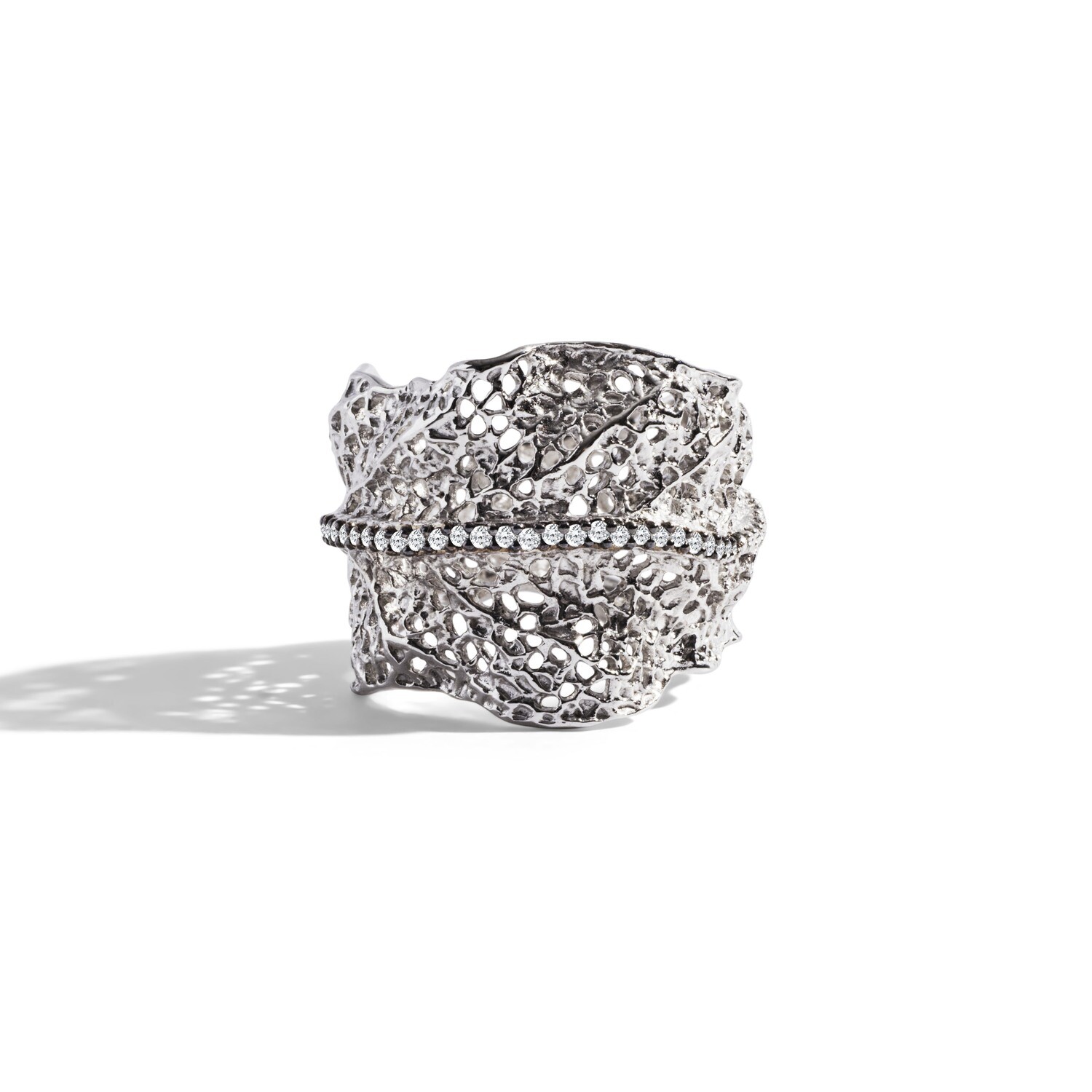 Gooseberry Silver Ring with Diamonds