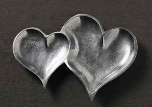 13700 Double Heart Silver