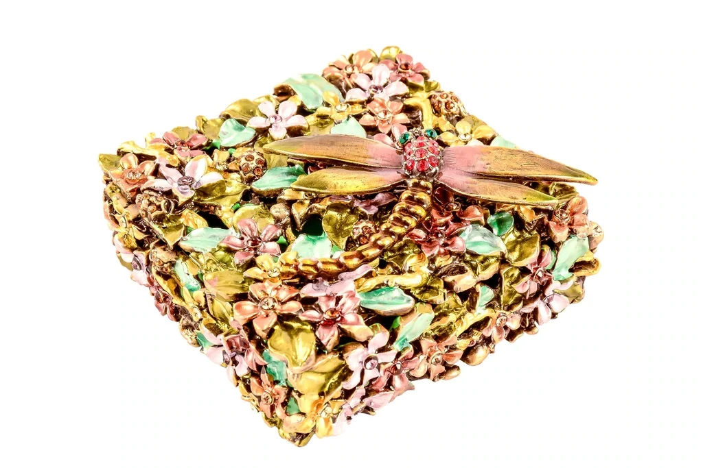 Round Floral Jeweled Frame