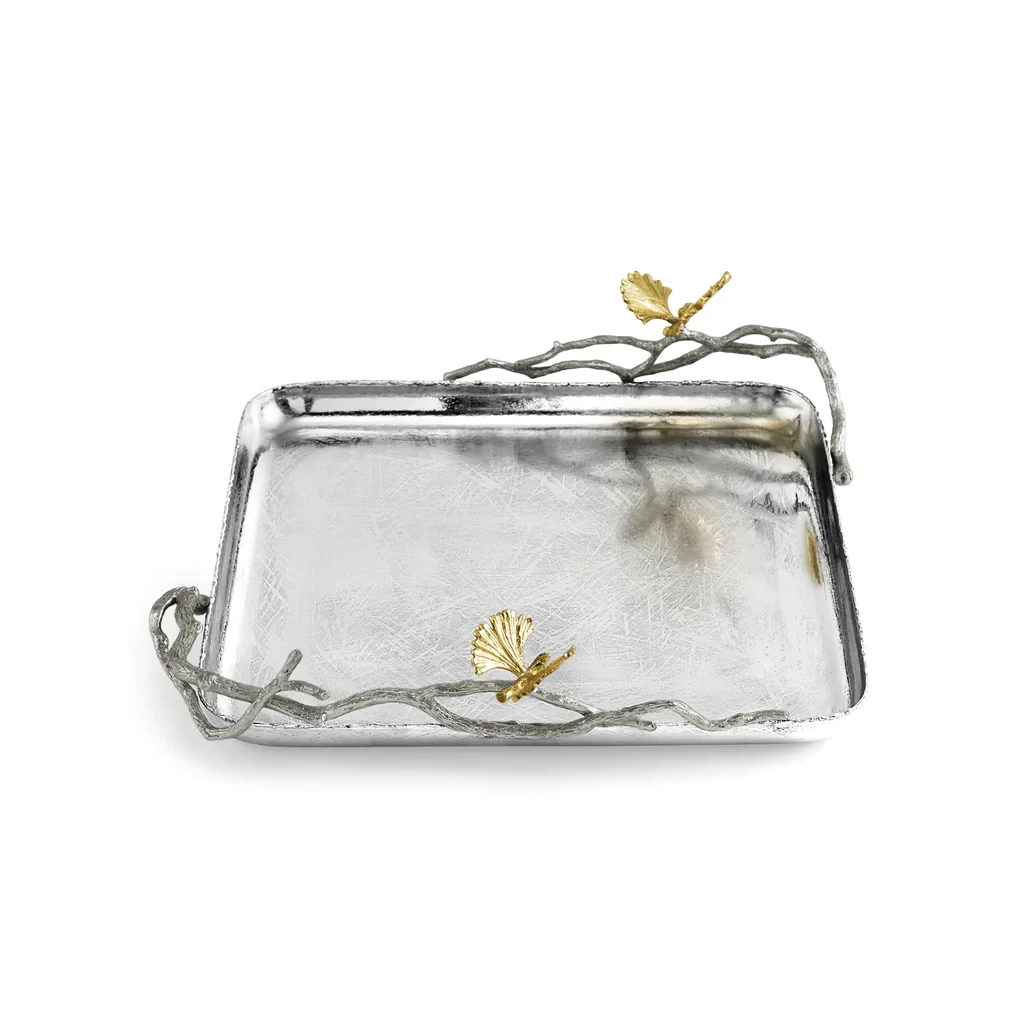175642 Butterfly Ginkgo Square Plate