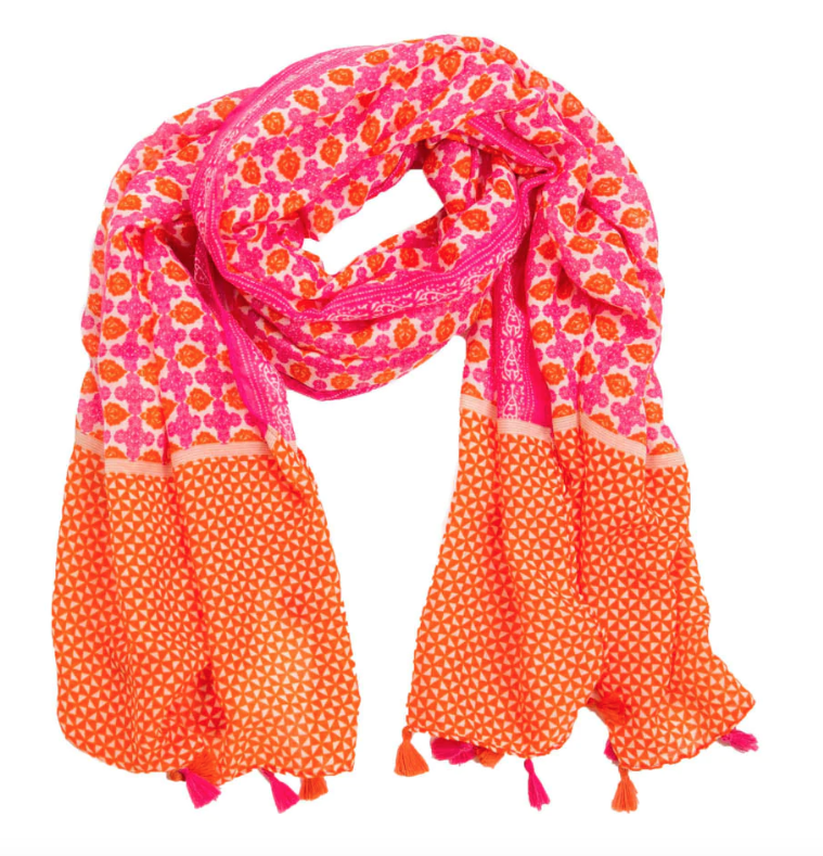 Kristi Scarf - Pink and Orange