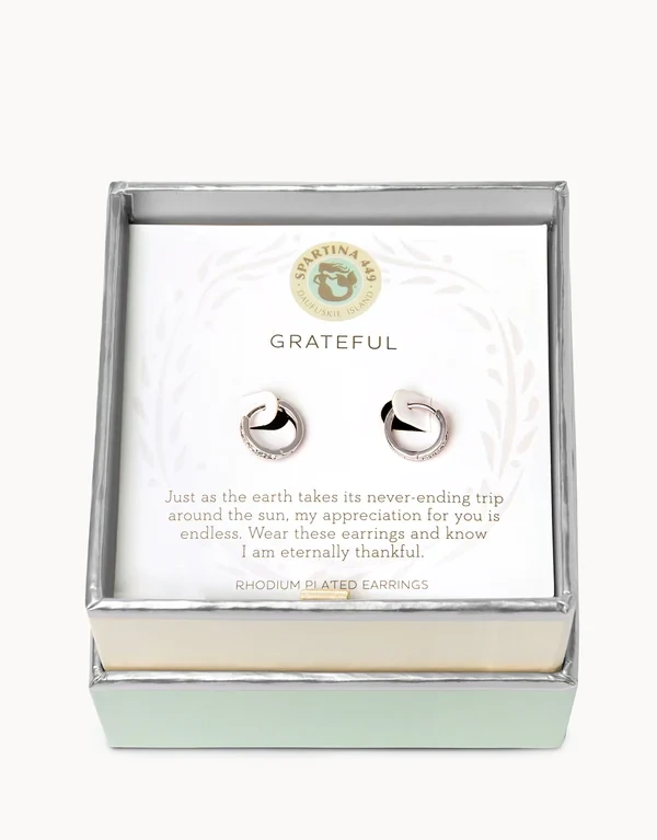 SLV Grateful/Ring Hoop Earrings SIL  