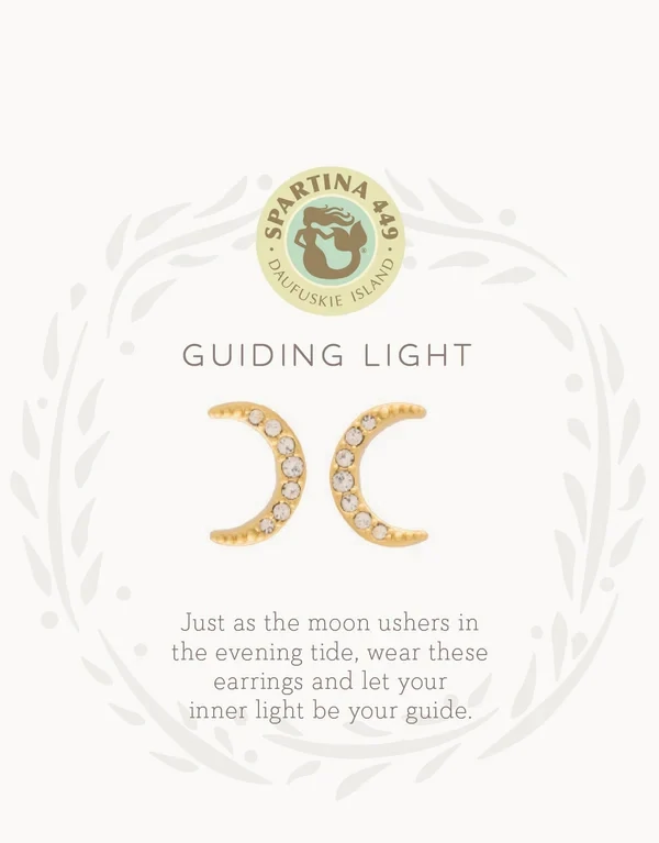 SLV Guiding Light Crescent Earrings Gold 