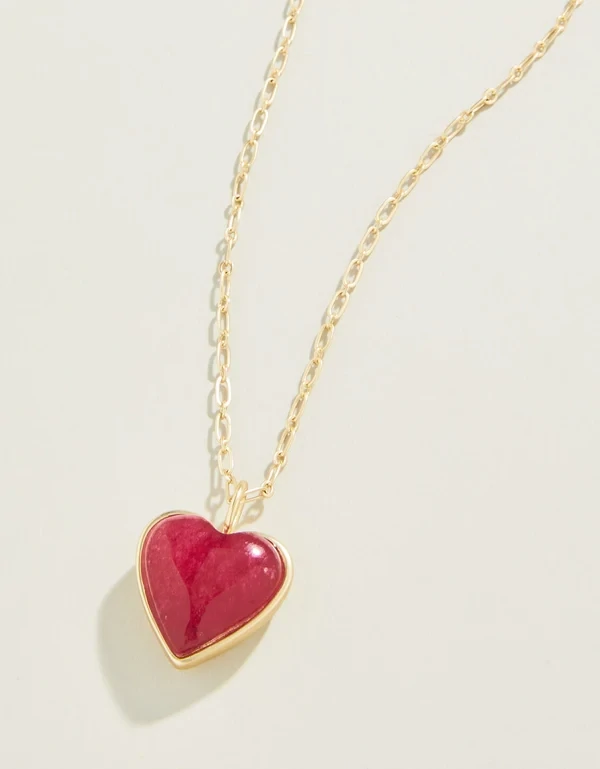 Full Heart Necklace Pink 386904 