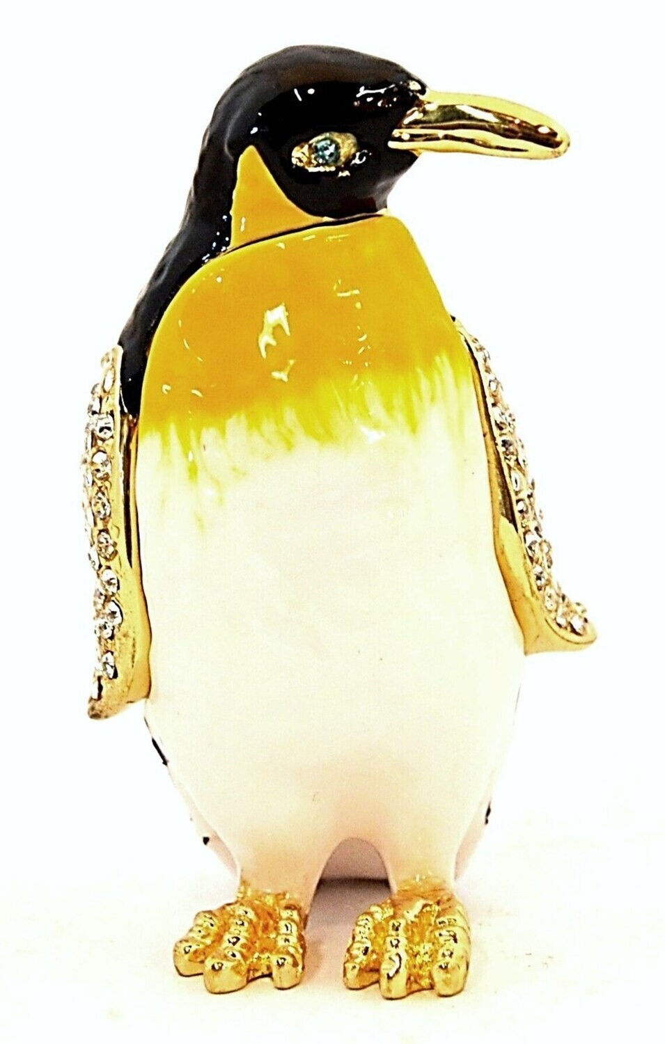 Standing Penguin Jeweled Trinket Box