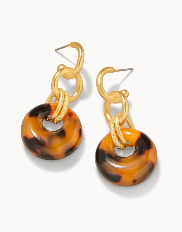 Mod Janet Earrings Tortoise 494486 