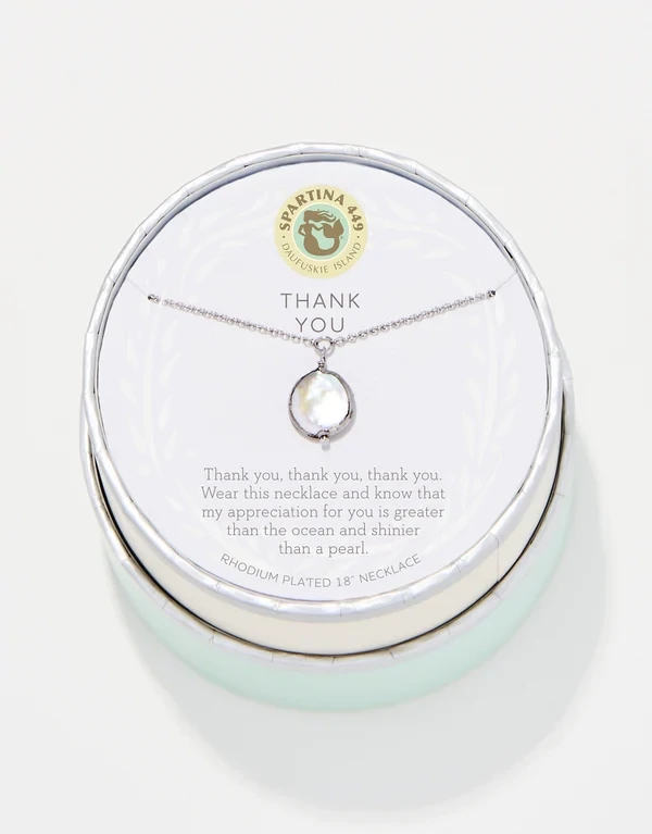 SLV Thank You Pearl 18&quot; Necklace SIL 