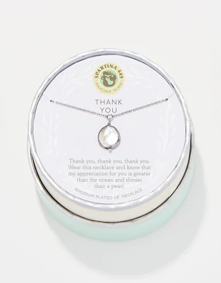 SLV Thank You Pearl 18&quot; Necklace SIL 