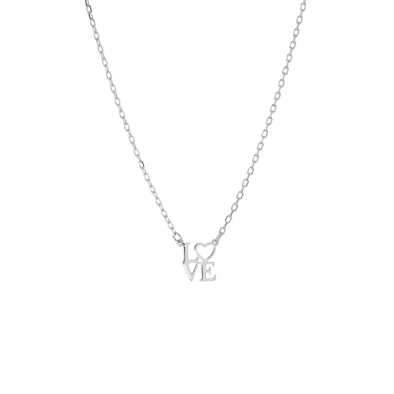 Silver LOVE Charm Necklace