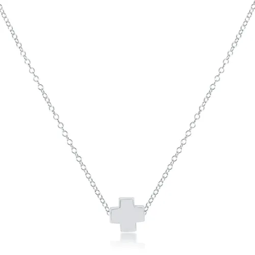 16in Necklace Sterling Signature Cross