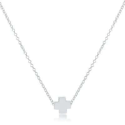 16in Necklace Sterling Signature Cross