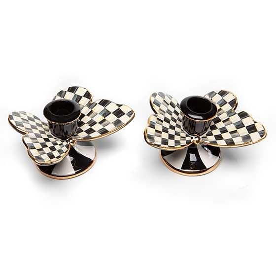 S/2 Courtly Check Butterfly Candleholders