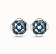 Aura Blue Silver Earrings