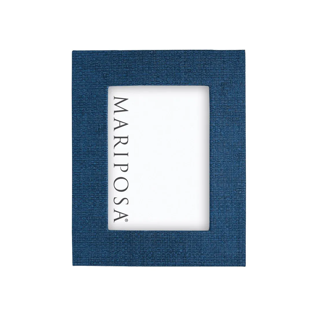 Indigo Blue Faux Grasscloth 5x7 Frame
