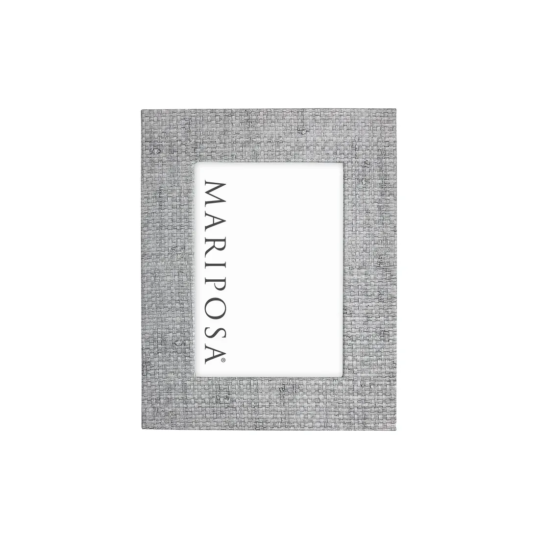 Pale Gray Faux Grasscloth 5x7 Frame
