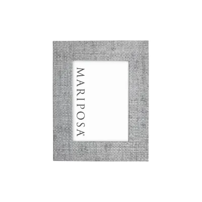 Pale Gray Faux Grasscloth 5x7 Frame