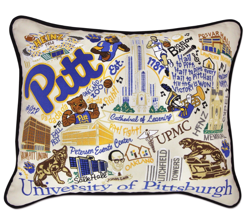 16x20 University of Pittsburgh Embroidered Pillow