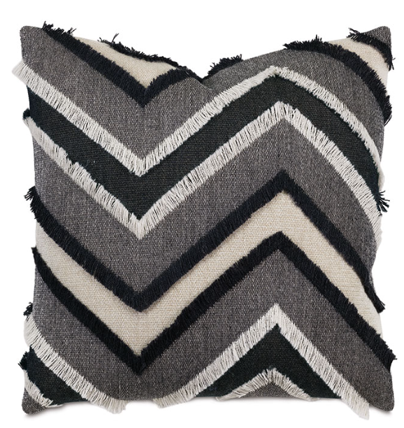 Jacinto Chevron Decorative Pillow in Peppercorn