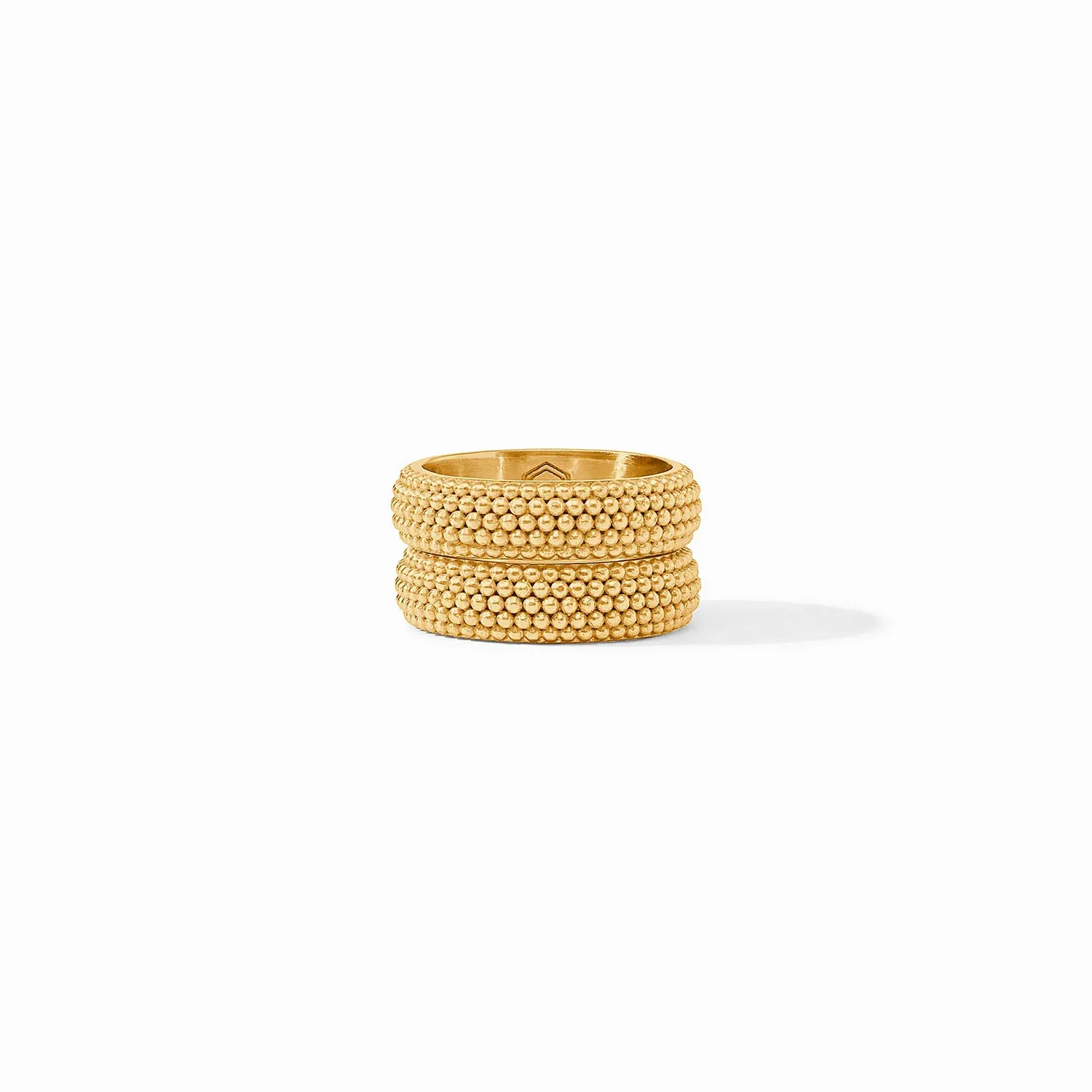 Beaded Eternity Duet Ring Cabochon Gold