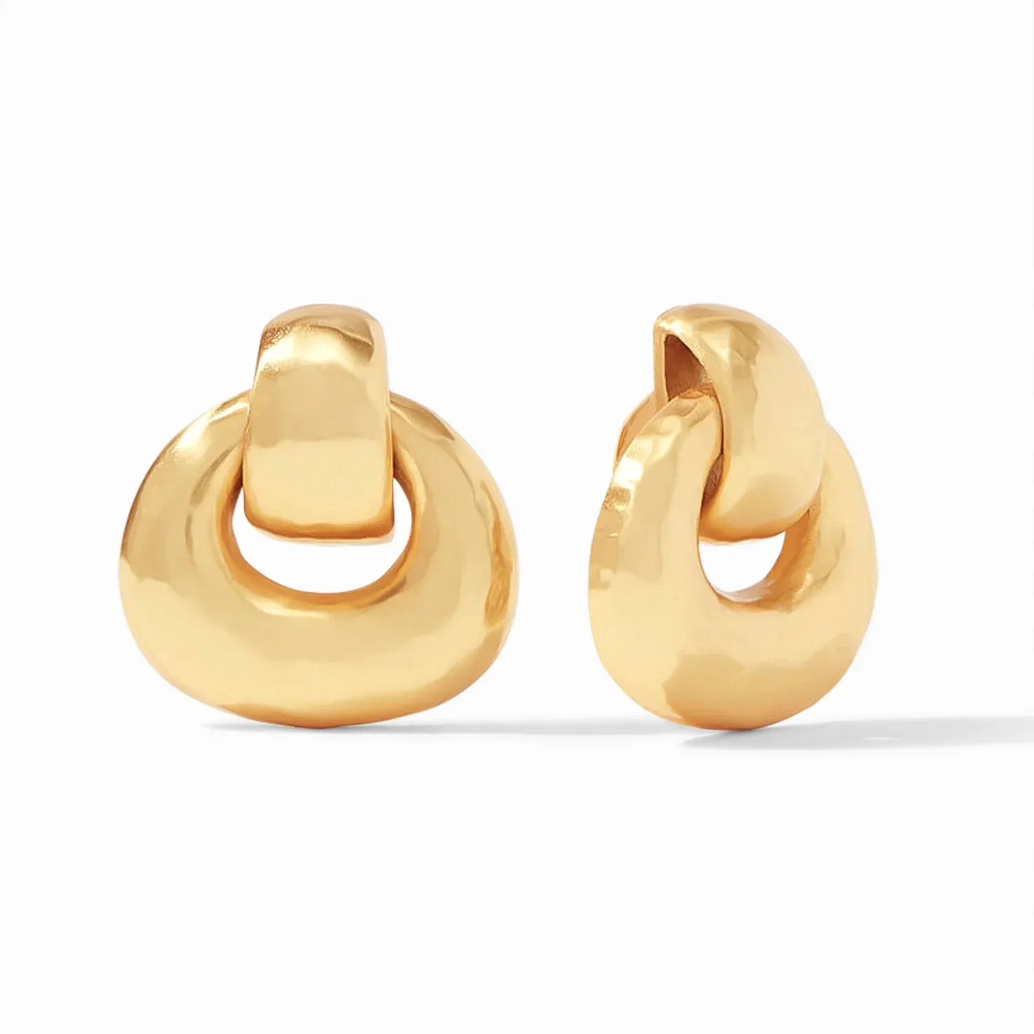 Avalon Doorknocker Clip Gold Earrings