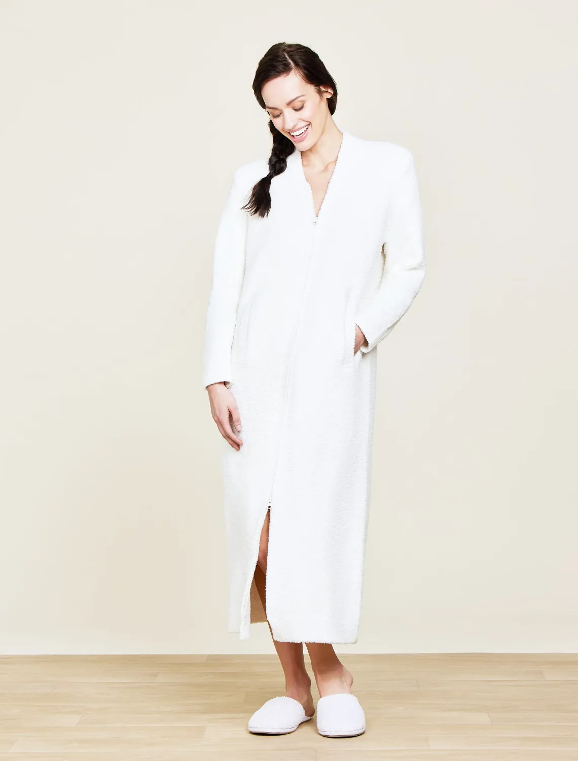 CozyChic Full Zip V-neck Lounger