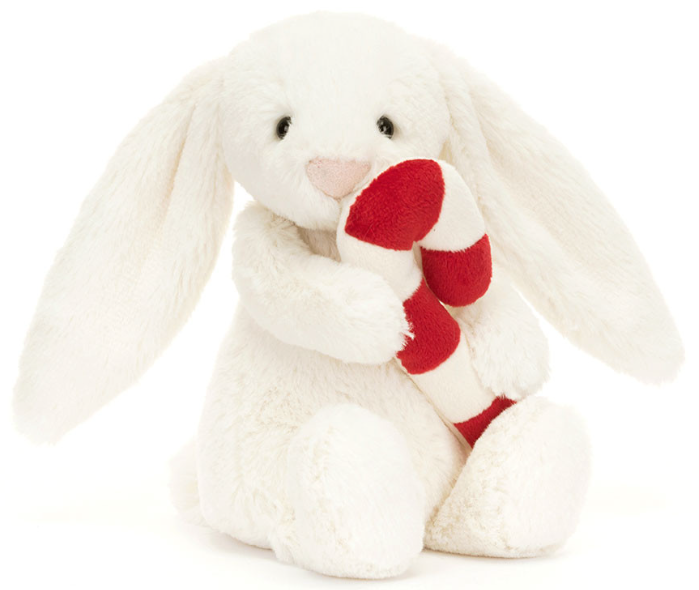 Bashful Bunny with Candy Cane