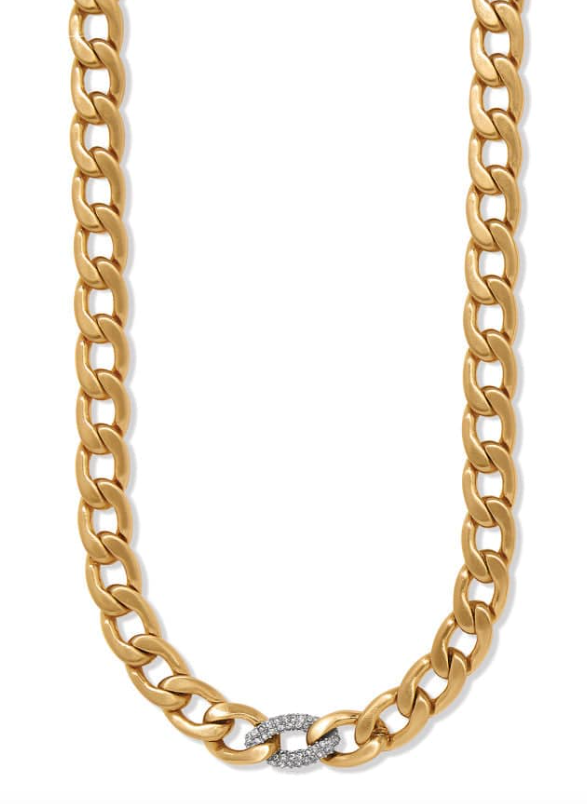 JM7650 Cleo Pave Gold Link Necklace