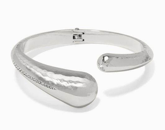 JF0261 Nile Silver Open Hinged Bangle
