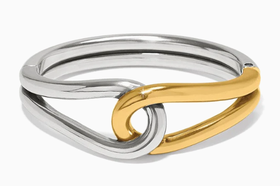 JF0256 Interlok Curve 2Tone Bangle