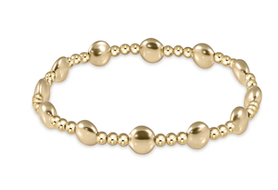 Honesty Gold Sincerity Pattern 6mm Bracelet