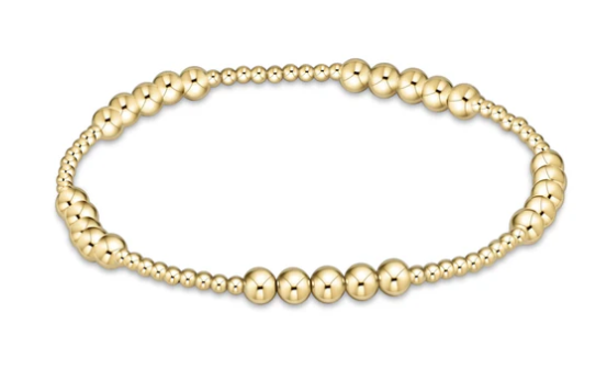 Classic Blissful Pattern 2mm Bead 4mm Gold