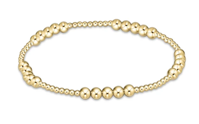 Classic Blissful Pattern 2mm Bead 4mm Gold