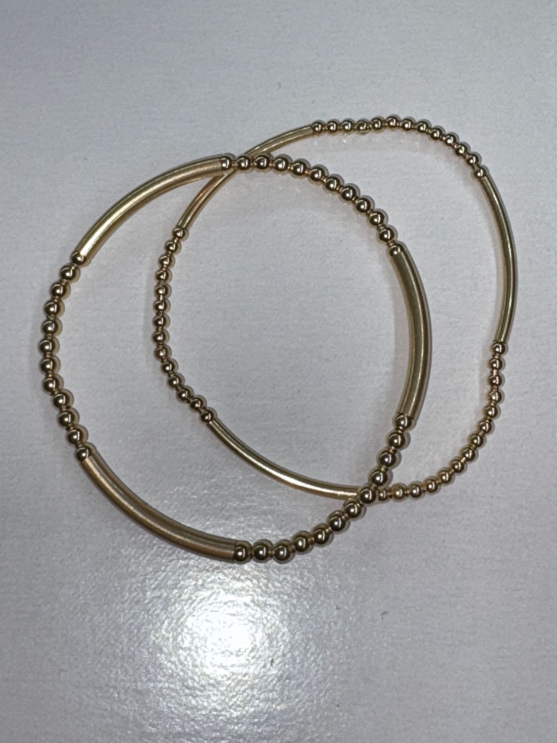 Blissful Bar Gold Pattern Bracelet