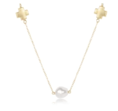 15&quot; Signature Cross Admire Simplicity w Pearl/Gold