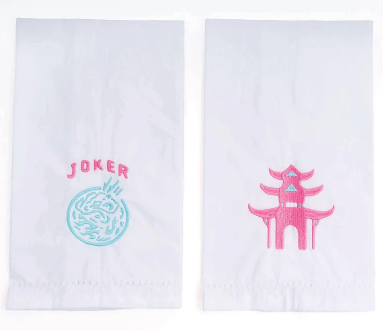 Mahjong Embroidered Towel Set