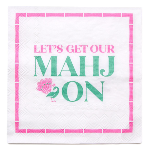 Lets Mahj On Cocktail Napkin