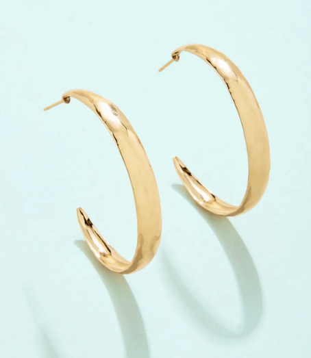 967907 Colleton River Gold Hoop Earrings