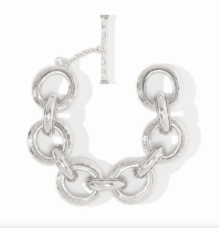 Silver Cannes Link Bracelet