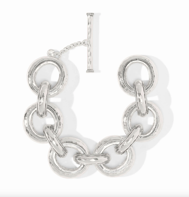 Silver Cannes Link Bracelet