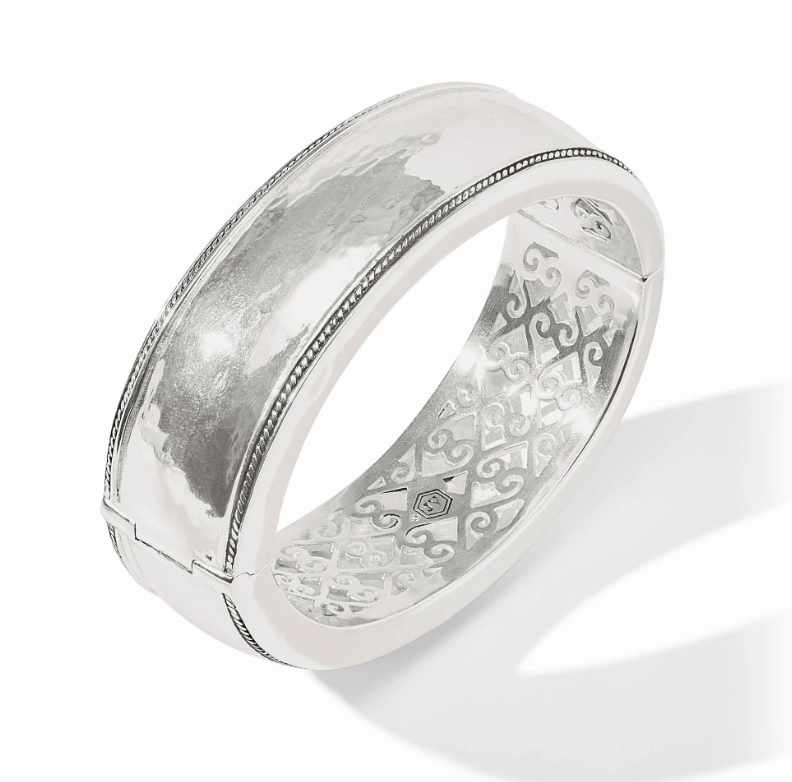 Silver Cannes Statement Hinge Bangle