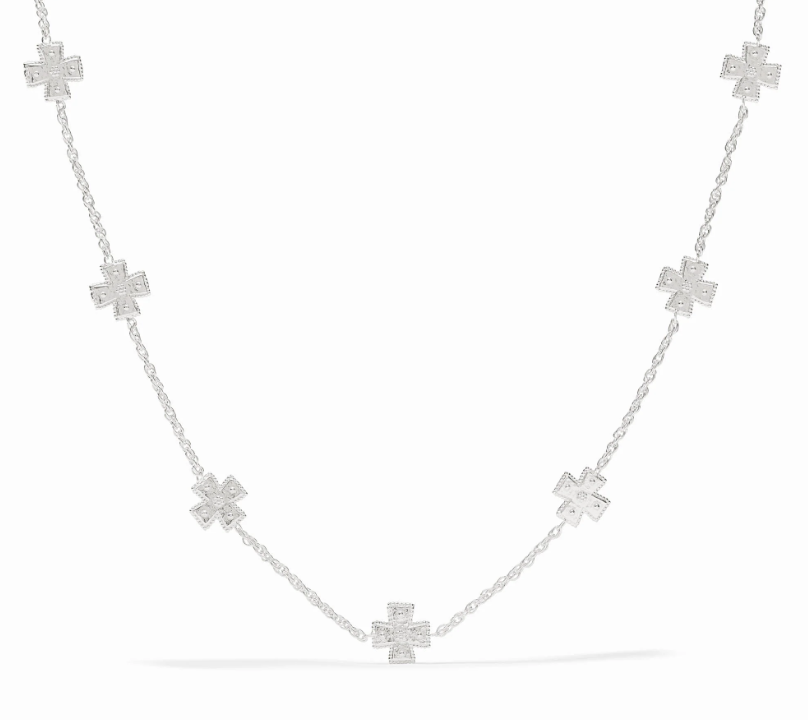 Silver Canterbury Delicate Station Necklace