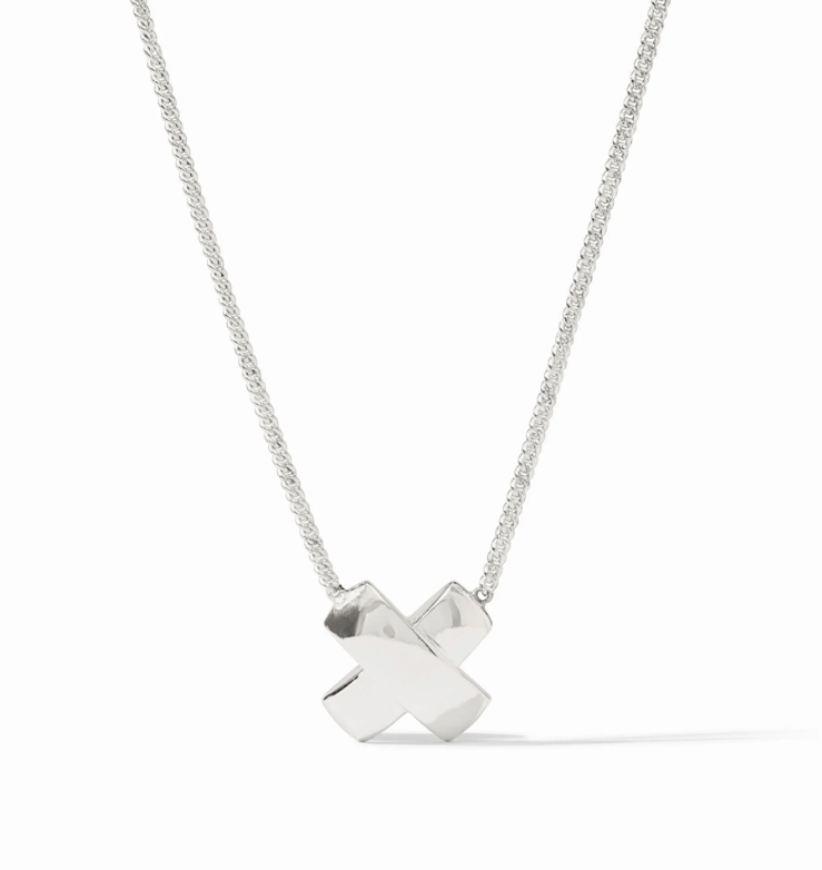 Silver Catalina X Necklace