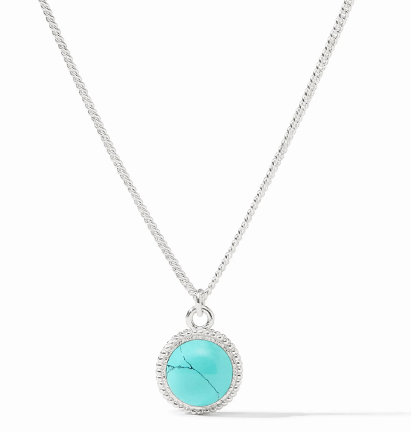 Silver Fleur-de-lis Solitaire Necklace