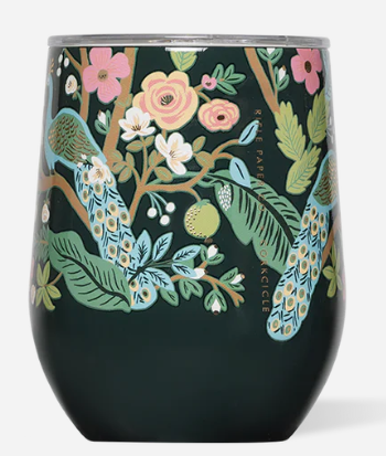 12oz Stemless Peacock Blue