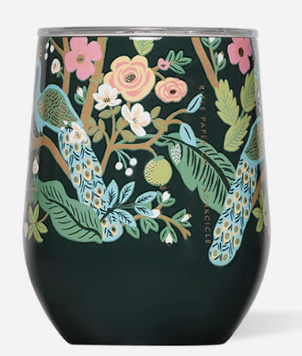 12oz Stemless Peacock Blue