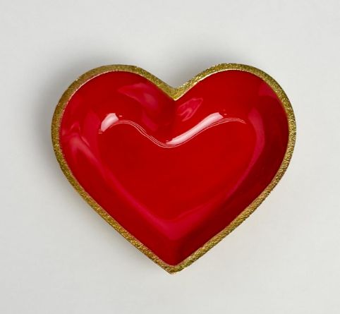 75352 Red Enamel Heart Bowl