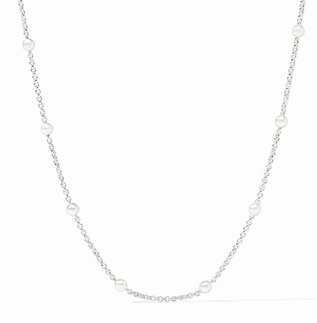 Silver Solara Delicate Station Necklace 18.5&quot;